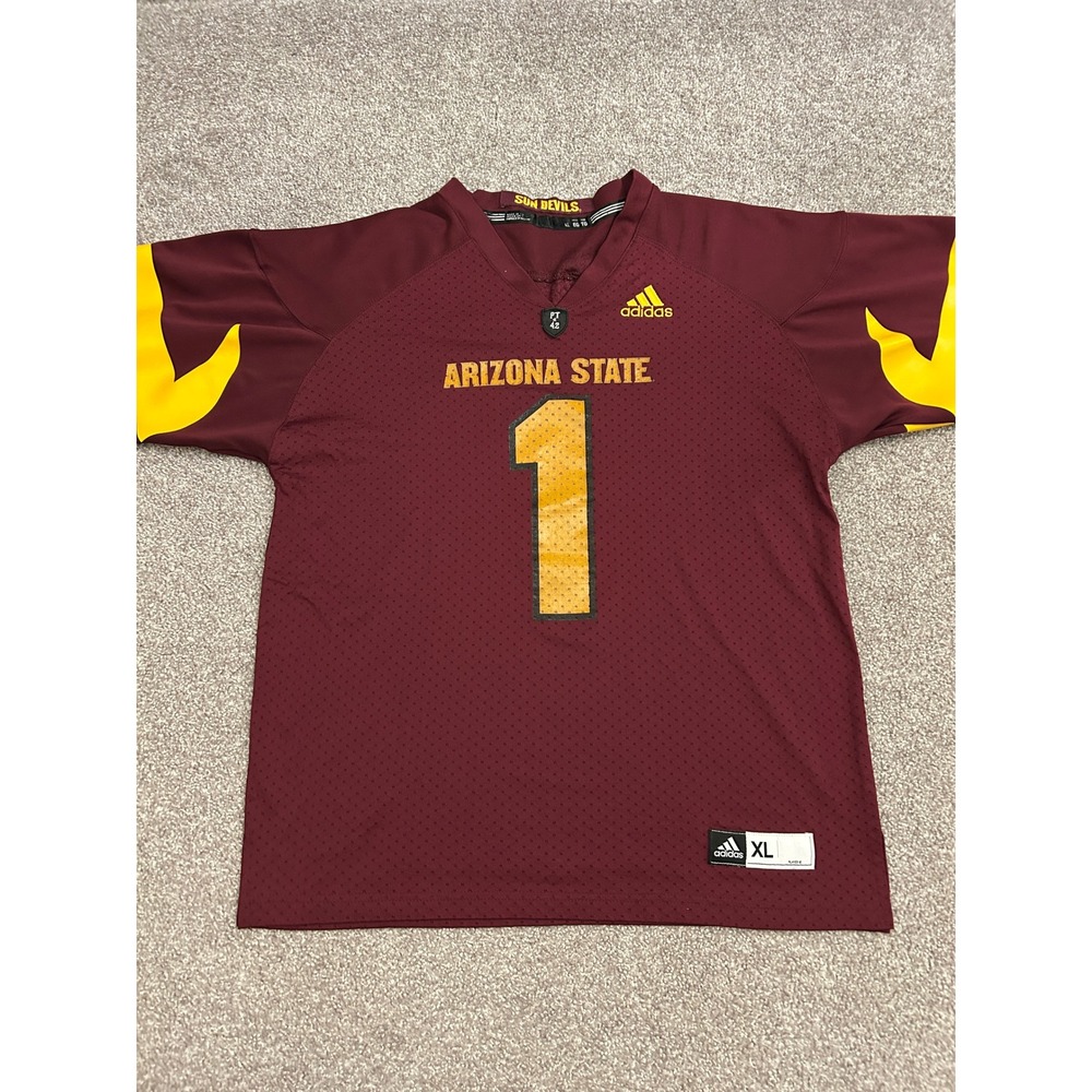 Adidas Arizona State Sun Devils Jersey Mens XL Maroon Excellent Pat Tillman 1